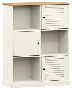 Libreria VIGO 90x35x114,5 cm in Legno Massello di Pino Bianco