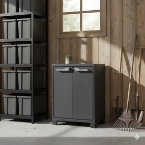 Armadio 2 ripiani 80x44x100 cm Keter Moby Basso XL Antracite...