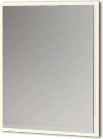 Specchio Tiffany on illuminazione integrata bagno rettangolare BADEN HAUS L 73 x H 90 x P 4.2 cm bianco cotone