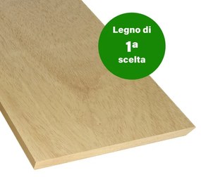 Tavola lamellare in legno di ayous, 1° scelta L 60 x 120 cm x Sp 18 mm