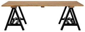 Tavolino con piano in legno di pino di colore naturale 80x140 cm Hampstead - Premier Housewares