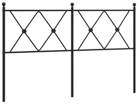 Testiera in metallo nero 137 cm