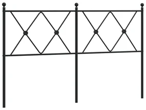 Testiera in metallo nero 137 cm