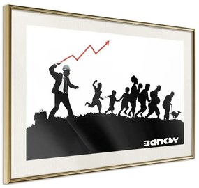 Poster  Banksy: The Whip  Cornice Quadri Cornice d'oro con passe-partout, Larghezza x Altezza Home decor 30x20