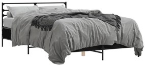 Giroletto Nero 140x190 Cm İn Legno Multistrato E Metallo /