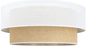 Plafoniera BORHO 1xE27/60W/230V Ø 50 cm bianco/juta