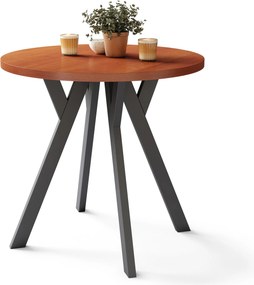 ALMO 80 Calvados/gambe nere - TAVOLO ROTONDO CON GAMBE A Y LOFT/INDUSTRIALE PER CUCINA SOGGIORNO O SALA DA PRANZO