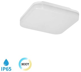 Plafoniera LED 18W IP65 Quadrata 22x22cm CCT Bianco Variabile