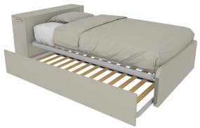 864RK - Letto cameretta 120x190  singolo con elemento contenitore in testata e secondo letto estraibile