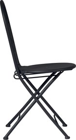 Sedia Pieghevole da Giardino 41x55x91 cm in Ferro Orta Grigio Antracite...