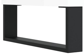 Mobile Porta TV Bianco Lucido 150x30x50 cm in Legno Multistrato