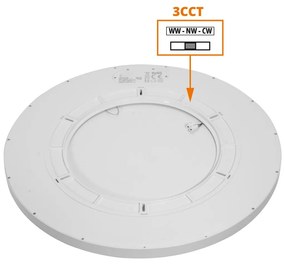 Plafoniera LED Rotonda 50W Slim CCT Ø600mm IP20 - Bianca