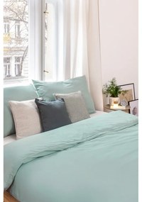 Biancheria da letto matrimoniale verde in microsatin 200x200 cm Basic - Bonami Essentials