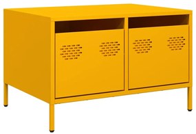 Mobile tv giallo senape 68x50x43,5 cm acciaio laminato a freddo