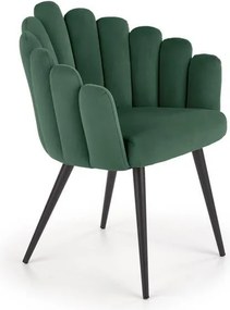 Sedia K410 verde velluto - H85
