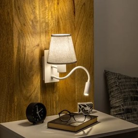 Brilagi - Applique a LED NUBILA 1xE27/25W/230V + LED/3W bianco/grigio