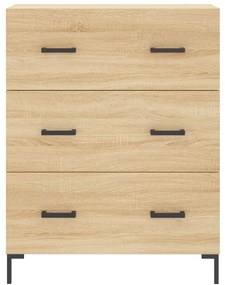 Credenza Rovere Sonoma 69,5x34x180 cm in Legno Multistrato