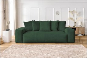 Divano verde con rivestimento in velluto a coste 280 cm Voltaire – Bobochic Paris