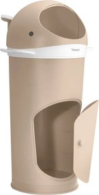 Cestino in plastica beige per pannolini 25 l Whale - Kindsgut