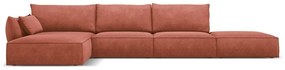 Divano angolare rosso (angolo sinistro) Vanda - Mazzini Sofas