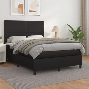 Giroletto A Molle Con Materasso Nero 140x190 Cm İn Similpelle /