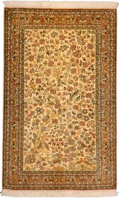 Cashmere Silk Tappeto 80x130 Beige (Indian) Annodato A Mano