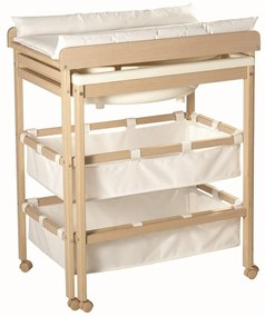 Fasciatoio bianco/di colore naturale con effetto betulla Baby Pool – Roba