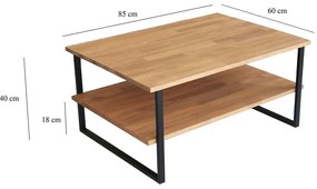 Tavolino in colore naturale 60x85 cm Neta - Neostill