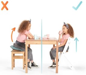 KIDERKRAFT - Sedia da pranzo per bambini con rivestimento ENOCK grigio