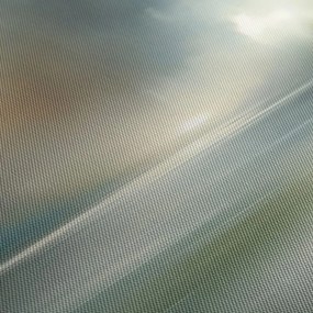 Quadro su tela – Panorama nebbioso con superficie d’acqua