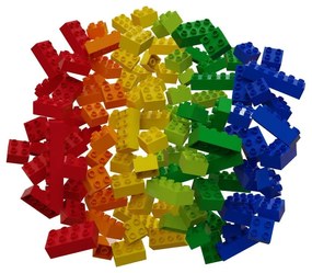 Set di blocchi da costruzione per la pista di palline Rainbow, 120 pezzi Blocks - Hubelino