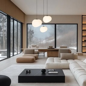 Lampadario a sospensione con filo STONES 1xE27/40W/230V diametro 20 cm