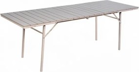 Tavolo Allungabile a Valigetta Da Esterno In Acciaio 78x166-214 Cm Saros Beige