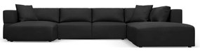 Divano a U angolare nero, angolo destro Esther - Milo Casa