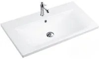 Lavabo consolle d'appoggio in ceramica bianco 81x46.5x18H PLAT840-80