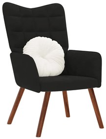 Poltrona Relax Nera İn Velluto /