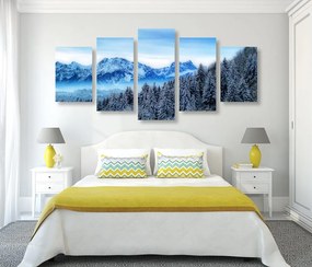 Quadri 5 pezzi – Montagne ghiacciate