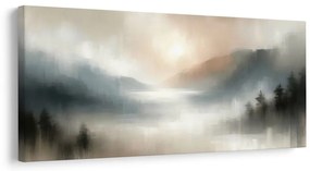 Quadro su tela – Valle silenziosa nella nebbia