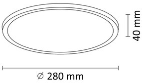 Plafoniera LED WOODY LED/15W/230V d. 28 cm