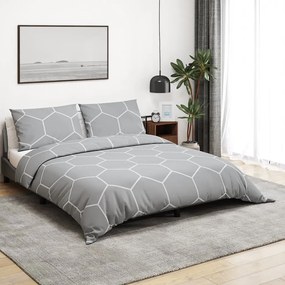 Set Copripiumino Grigio 240x220 Cm İn Cotone /