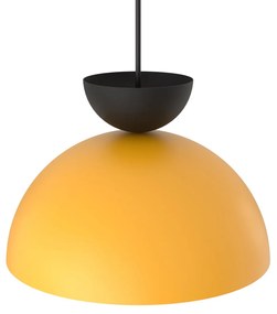 Lampadario Minimal Efesto Acciaio Nero Arancione 1 Luce Gx53 Ip20