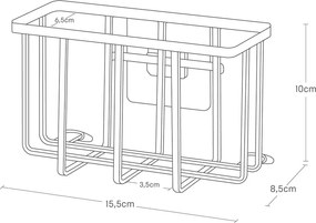 Supporto per detersivo senza foratura nero in metallo Film Hook – YAMAZAKI