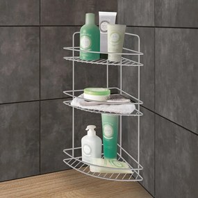 Mensola da bagno color argento lucido in acciaio Luxy – Metaltex