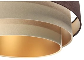Lampadario su filo TRINITI 1xE27/60W/230V marrone/beige/oro