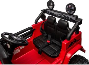 Macchina Elettrica per Bambini Fuoristrada Toyota Fj Cruiser 12V Telecomando Ruote in Gomma e Sedile in Pelle Rosso...