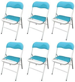LUCIE - sedia pieghevole salvaspazio set da 6 bicolor