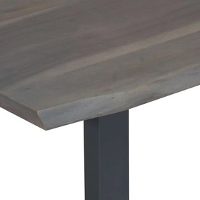Tavolino da salotto con bordi vivi 115x60x40 cm massello acacia