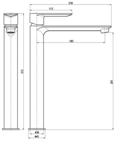RAV Slezák NL130.0 - Miscelatore per lavabo NIL 31,2 cm cromo lucido