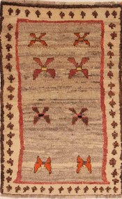 Shiraz Tappeto 90x150 Marrone (Iran) Annodato A Mano