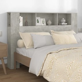 Testiera Con Scomparti Grigio Cemento 160x18,5x104,5 Cm /